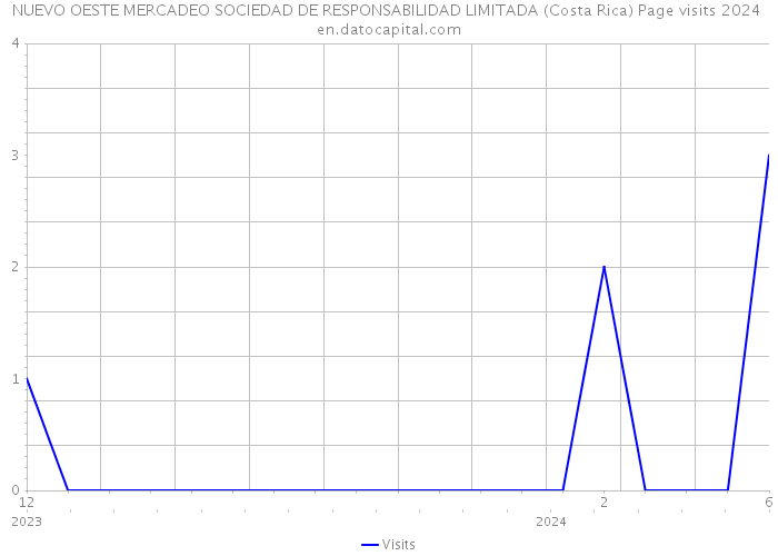 NUEVO OESTE MERCADEO SOCIEDAD DE RESPONSABILIDAD LIMITADA (Costa Rica) Page visits 2024 