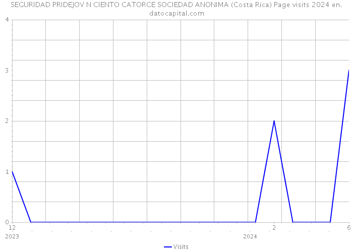 SEGURIDAD PRIDEJOV N CIENTO CATORCE SOCIEDAD ANONIMA (Costa Rica) Page visits 2024 
