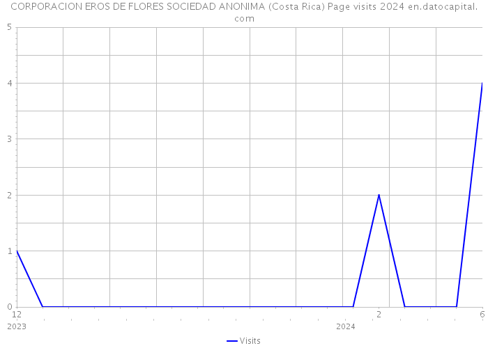 CORPORACION EROS DE FLORES SOCIEDAD ANONIMA (Costa Rica) Page visits 2024 