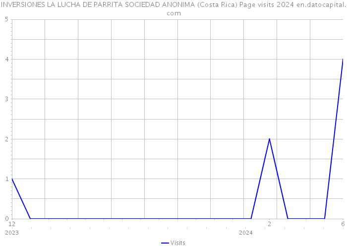 INVERSIONES LA LUCHA DE PARRITA SOCIEDAD ANONIMA (Costa Rica) Page visits 2024 