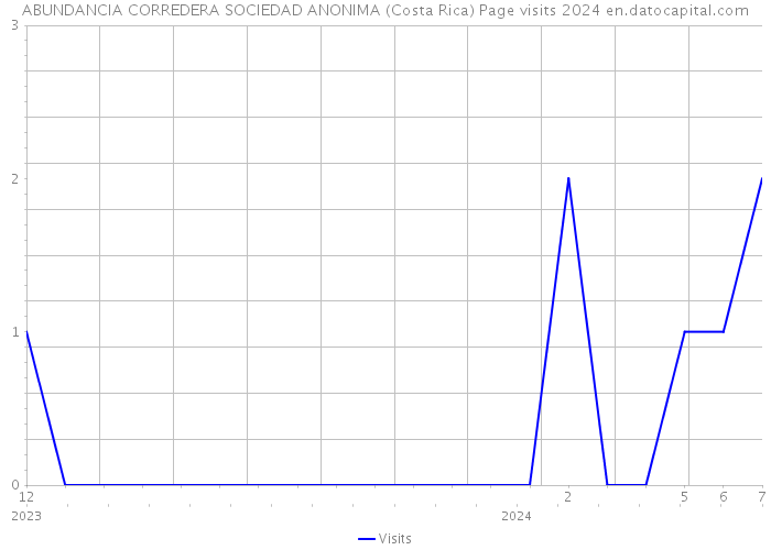 ABUNDANCIA CORREDERA SOCIEDAD ANONIMA (Costa Rica) Page visits 2024 