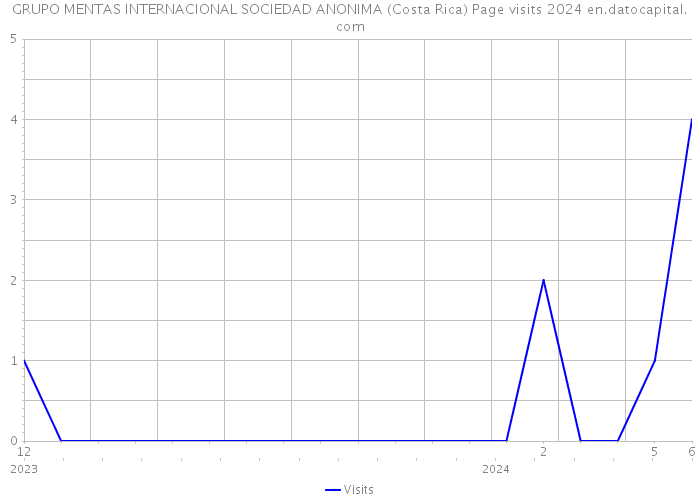 GRUPO MENTAS INTERNACIONAL SOCIEDAD ANONIMA (Costa Rica) Page visits 2024 