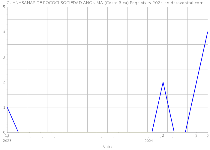 GUANABANAS DE POCOCI SOCIEDAD ANONIMA (Costa Rica) Page visits 2024 