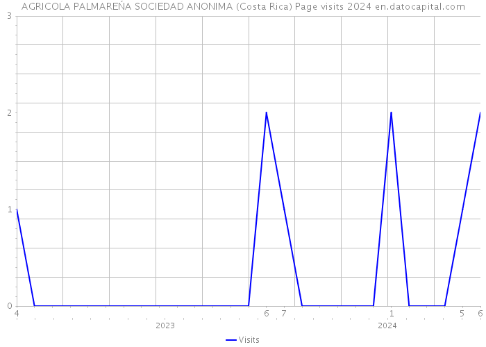 AGRICOLA PALMAREŃA SOCIEDAD ANONIMA (Costa Rica) Page visits 2024 