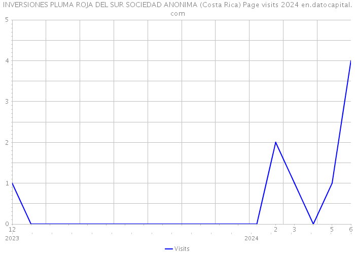 INVERSIONES PLUMA ROJA DEL SUR SOCIEDAD ANONIMA (Costa Rica) Page visits 2024 