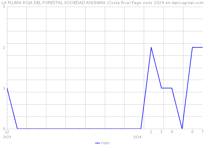 LA PLUMA ROJA DEL FORESTAL SOCIEDAD ANONIMA (Costa Rica) Page visits 2024 