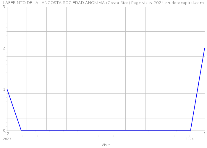LABERINTO DE LA LANGOSTA SOCIEDAD ANONIMA (Costa Rica) Page visits 2024 