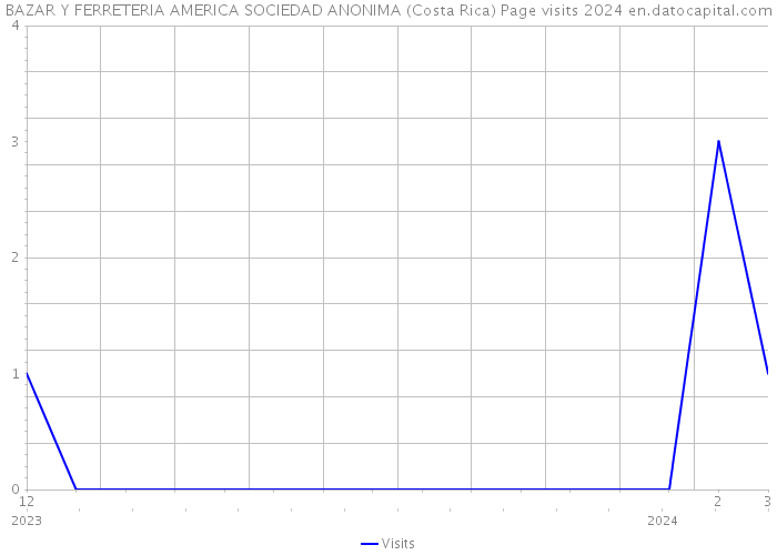 BAZAR Y FERRETERIA AMERICA SOCIEDAD ANONIMA (Costa Rica) Page visits 2024 