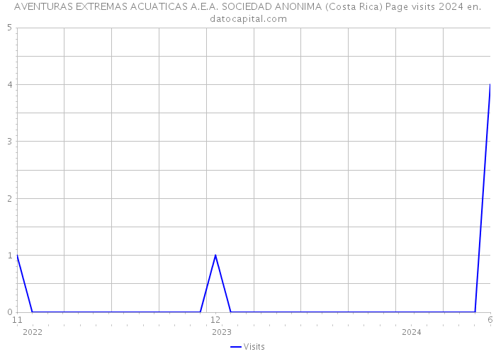 AVENTURAS EXTREMAS ACUATICAS A.E.A. SOCIEDAD ANONIMA (Costa Rica) Page visits 2024 