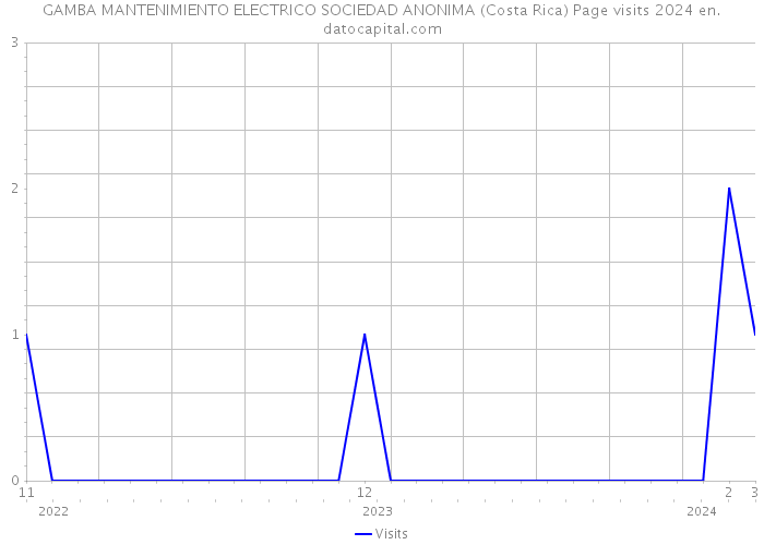 GAMBA MANTENIMIENTO ELECTRICO SOCIEDAD ANONIMA (Costa Rica) Page visits 2024 
