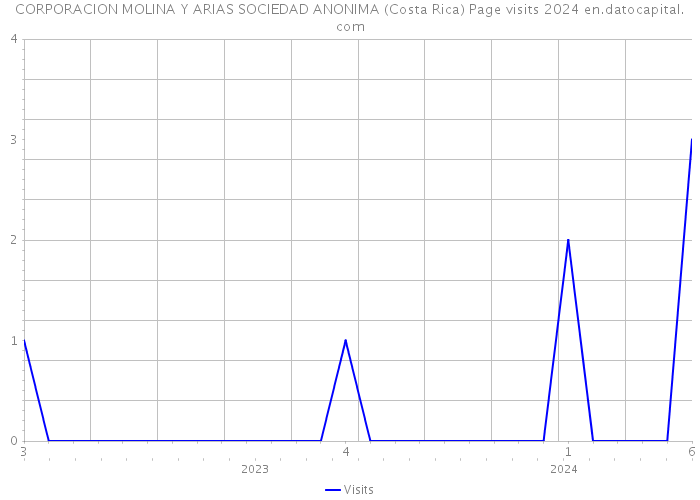 CORPORACION MOLINA Y ARIAS SOCIEDAD ANONIMA (Costa Rica) Page visits 2024 