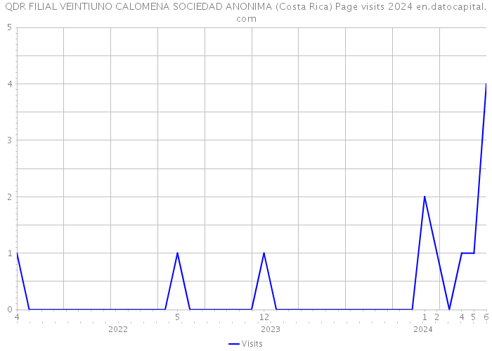 QDR FILIAL VEINTIUNO CALOMENA SOCIEDAD ANONIMA (Costa Rica) Page visits 2024 