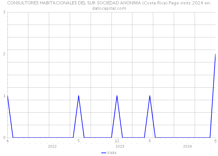 CONSULTORES HABITACIONALES DEL SUR SOCIEDAD ANONIMA (Costa Rica) Page visits 2024 