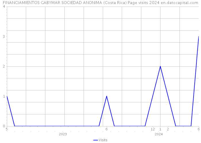 FINANCIAMIENTOS GABYMAR SOCIEDAD ANONIMA (Costa Rica) Page visits 2024 