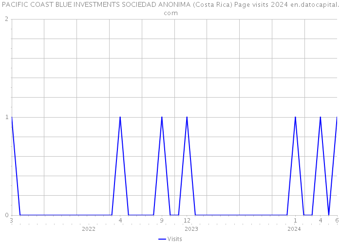 PACIFIC COAST BLUE INVESTMENTS SOCIEDAD ANONIMA (Costa Rica) Page visits 2024 