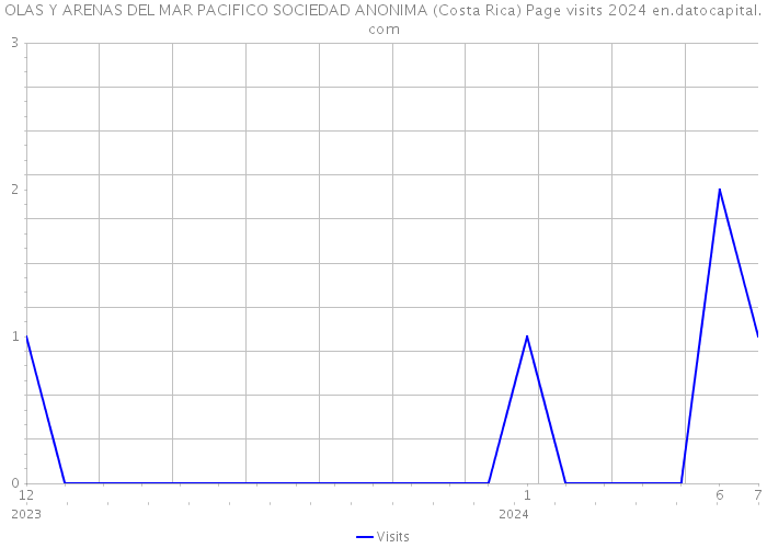 OLAS Y ARENAS DEL MAR PACIFICO SOCIEDAD ANONIMA (Costa Rica) Page visits 2024 
