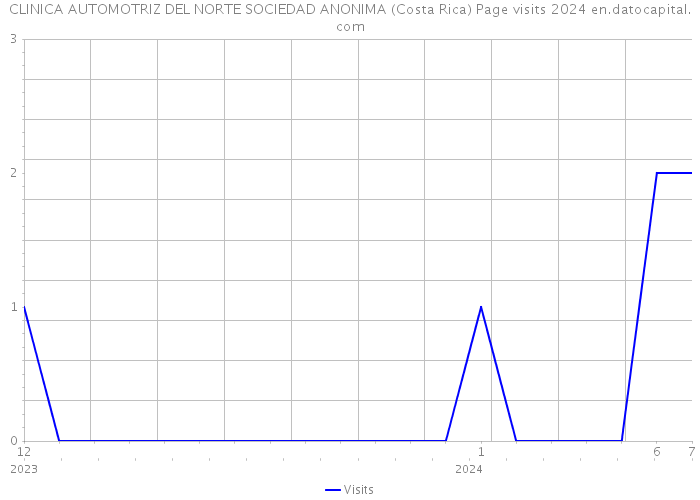 CLINICA AUTOMOTRIZ DEL NORTE SOCIEDAD ANONIMA (Costa Rica) Page visits 2024 