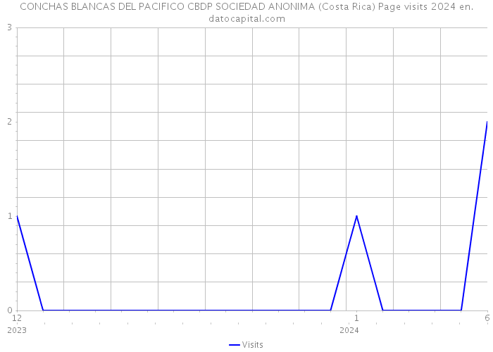 CONCHAS BLANCAS DEL PACIFICO CBDP SOCIEDAD ANONIMA (Costa Rica) Page visits 2024 