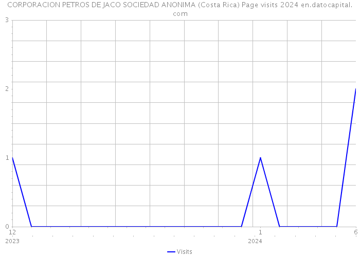 CORPORACION PETROS DE JACO SOCIEDAD ANONIMA (Costa Rica) Page visits 2024 