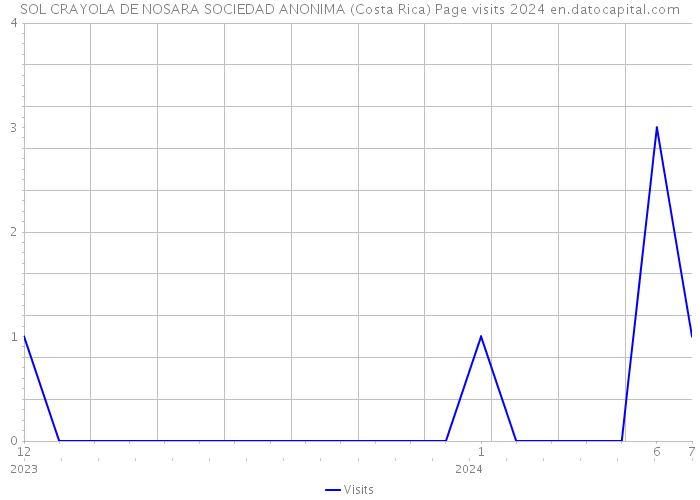 SOL CRAYOLA DE NOSARA SOCIEDAD ANONIMA (Costa Rica) Page visits 2024 