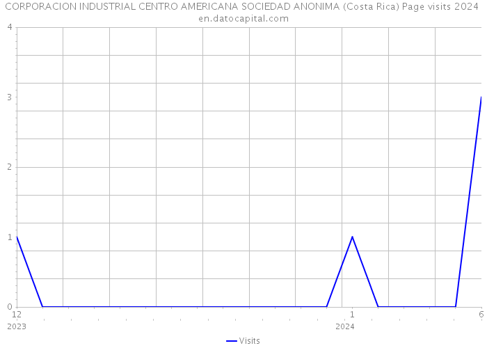 CORPORACION INDUSTRIAL CENTRO AMERICANA SOCIEDAD ANONIMA (Costa Rica) Page visits 2024 