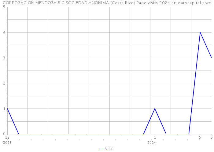 CORPORACION MENDOZA B C SOCIEDAD ANONIMA (Costa Rica) Page visits 2024 