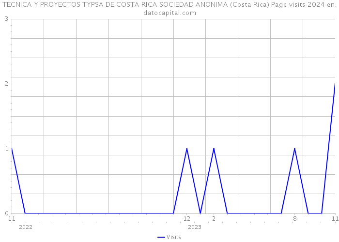 TECNICA Y PROYECTOS TYPSA DE COSTA RICA SOCIEDAD ANONIMA (Costa Rica) Page visits 2024 
