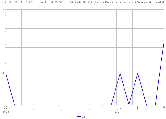 NEGOCIOS IBEROAMERICANOS AOS SOCIEDAD ANONIMA (Costa Rica) Page visits 2024 