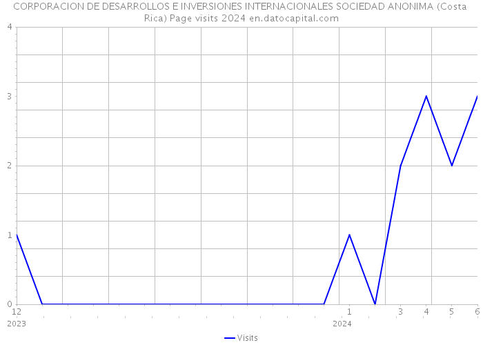 CORPORACION DE DESARROLLOS E INVERSIONES INTERNACIONALES SOCIEDAD ANONIMA (Costa Rica) Page visits 2024 