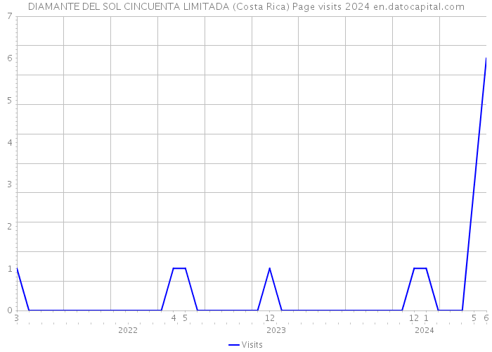 DIAMANTE DEL SOL CINCUENTA LIMITADA (Costa Rica) Page visits 2024 