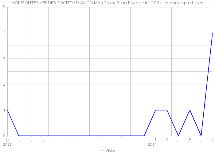 HORIZONTES VERDES SOCIEDAD ANONIMA (Costa Rica) Page visits 2024 