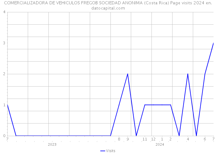 COMERCIALIZADORA DE VEHICULOS FREGOB SOCIEDAD ANONIMA (Costa Rica) Page visits 2024 