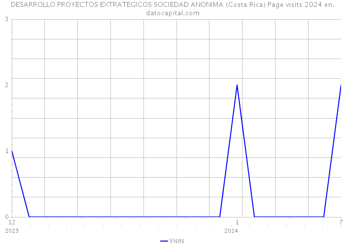 DESARROLLO PROYECTOS EXTRATEGICOS SOCIEDAD ANONIMA (Costa Rica) Page visits 2024 