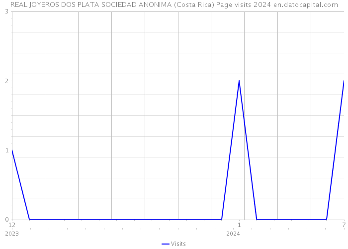 REAL JOYEROS DOS PLATA SOCIEDAD ANONIMA (Costa Rica) Page visits 2024 