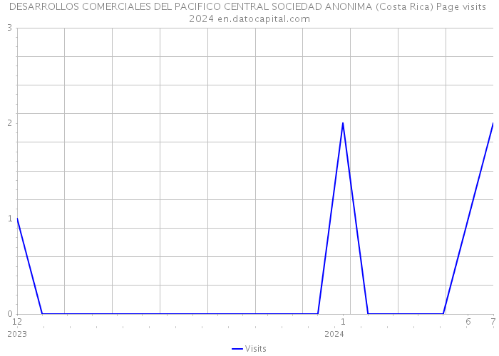 DESARROLLOS COMERCIALES DEL PACIFICO CENTRAL SOCIEDAD ANONIMA (Costa Rica) Page visits 2024 