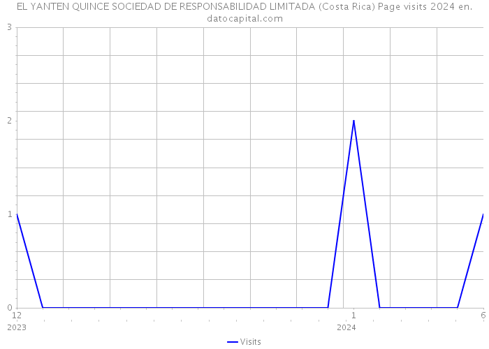 EL YANTEN QUINCE SOCIEDAD DE RESPONSABILIDAD LIMITADA (Costa Rica) Page visits 2024 