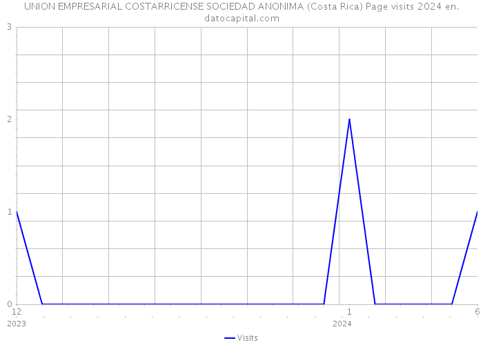 UNION EMPRESARIAL COSTARRICENSE SOCIEDAD ANONIMA (Costa Rica) Page visits 2024 