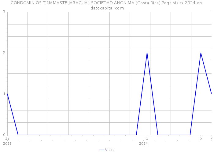 CONDOMINIOS TINAMASTE JARAGUAL SOCIEDAD ANONIMA (Costa Rica) Page visits 2024 