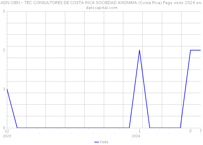 ADN CIEN - TEC CONSULTORES DE COSTA RICA SOCIEDAD ANONIMA (Costa Rica) Page visits 2024 