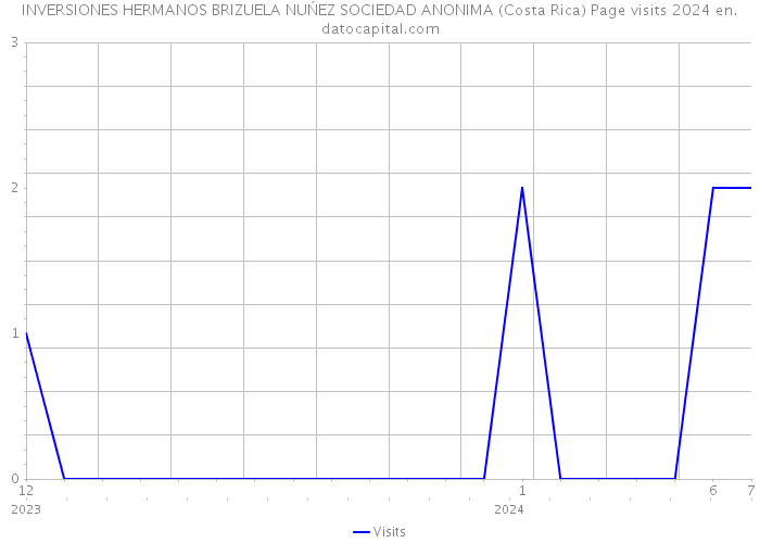 INVERSIONES HERMANOS BRIZUELA NUŃEZ SOCIEDAD ANONIMA (Costa Rica) Page visits 2024 