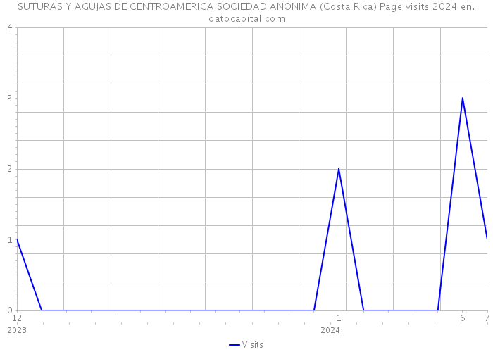 SUTURAS Y AGUJAS DE CENTROAMERICA SOCIEDAD ANONIMA (Costa Rica) Page visits 2024 