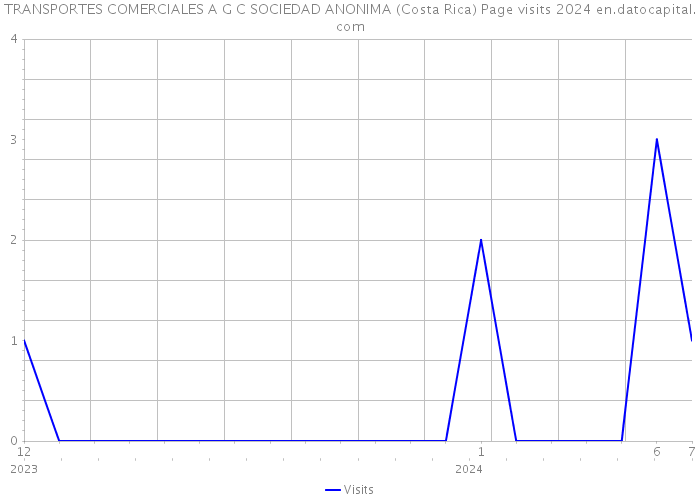 TRANSPORTES COMERCIALES A G C SOCIEDAD ANONIMA (Costa Rica) Page visits 2024 