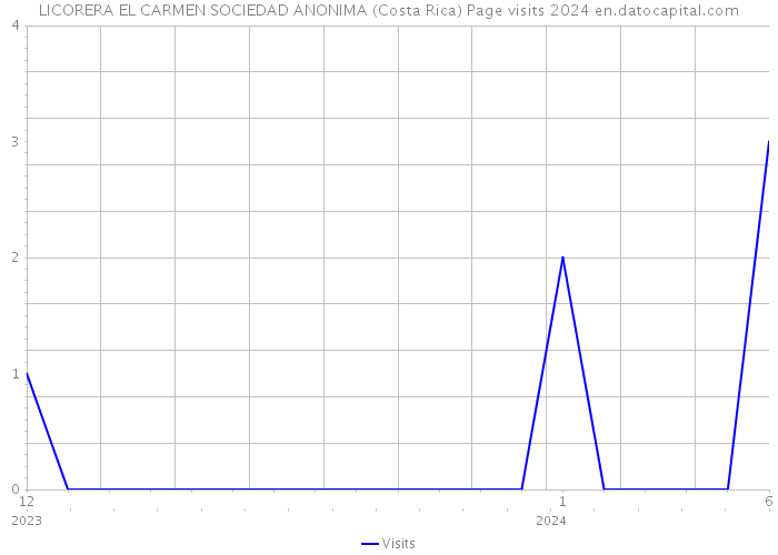 LICORERA EL CARMEN SOCIEDAD ANONIMA (Costa Rica) Page visits 2024 