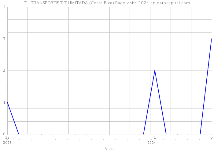 TU TRANSPORTE T T LIMITADA (Costa Rica) Page visits 2024 