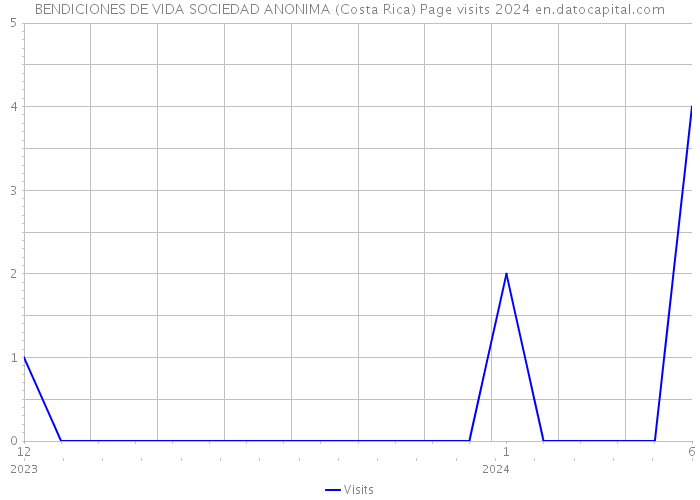 BENDICIONES DE VIDA SOCIEDAD ANONIMA (Costa Rica) Page visits 2024 