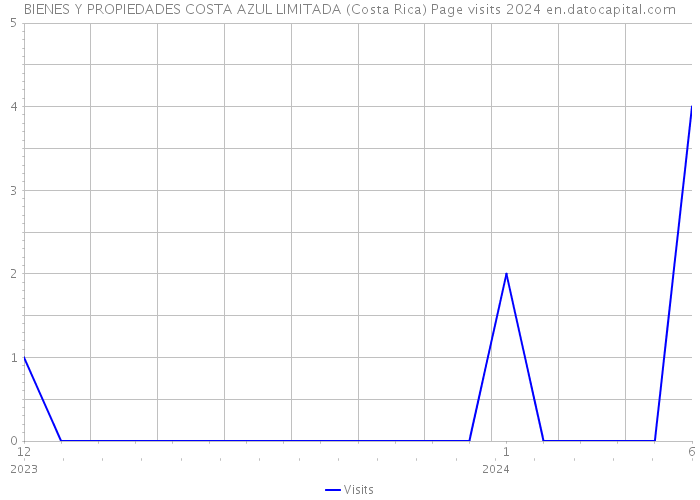 BIENES Y PROPIEDADES COSTA AZUL LIMITADA (Costa Rica) Page visits 2024 