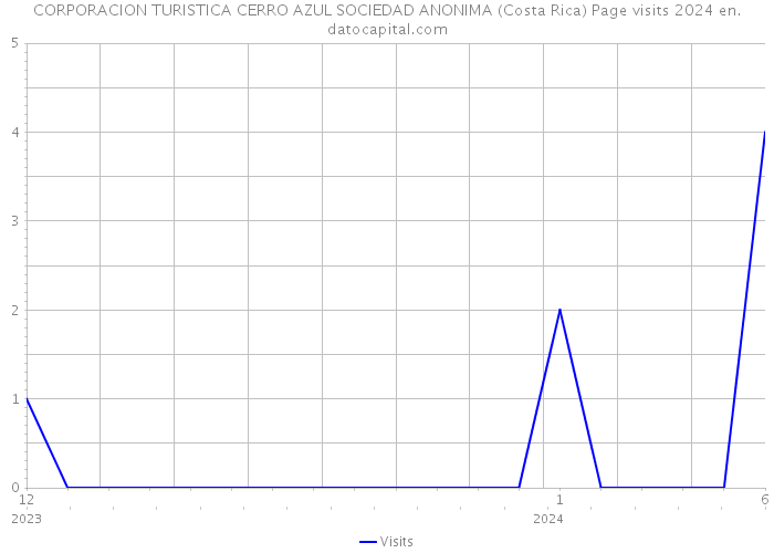 CORPORACION TURISTICA CERRO AZUL SOCIEDAD ANONIMA (Costa Rica) Page visits 2024 