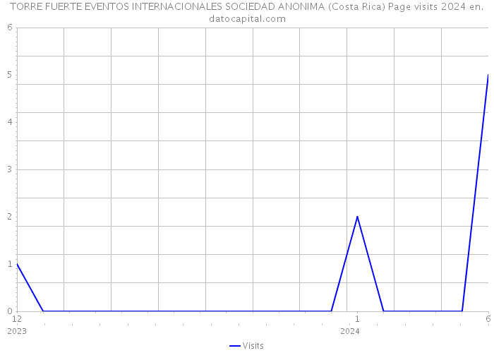 TORRE FUERTE EVENTOS INTERNACIONALES SOCIEDAD ANONIMA (Costa Rica) Page visits 2024 
