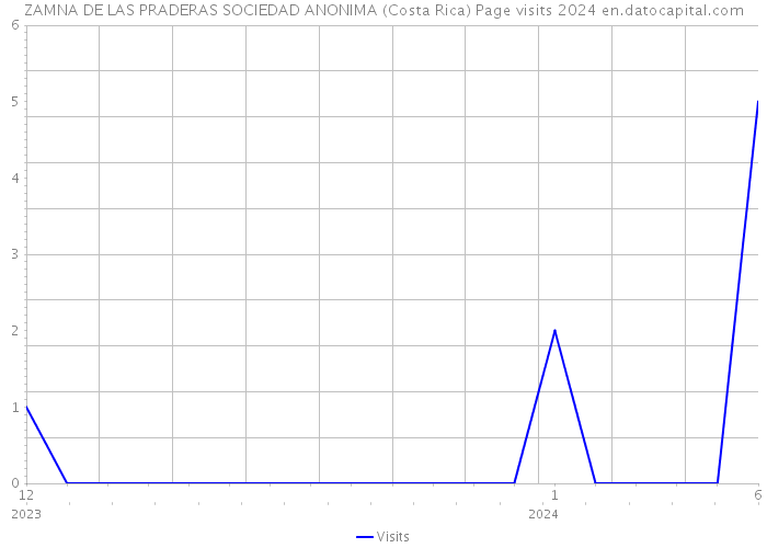 ZAMNA DE LAS PRADERAS SOCIEDAD ANONIMA (Costa Rica) Page visits 2024 