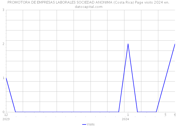 PROMOTORA DE EMPRESAS LABORALES SOCIEDAD ANONIMA (Costa Rica) Page visits 2024 